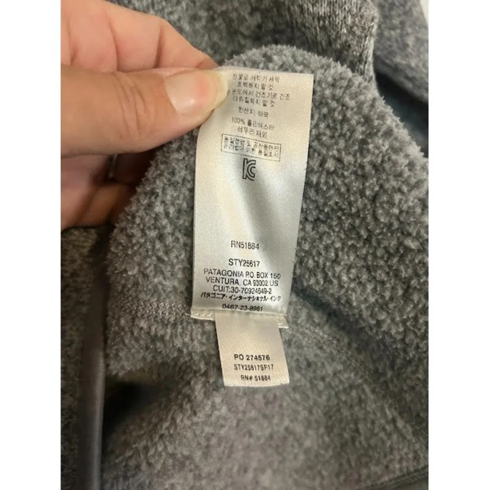 Patagonia Better Sweater Women's Small 1/4 Zip Fleece Gray Missing Chest Logo